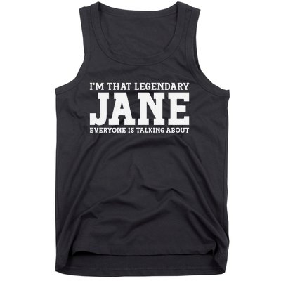 Jane Personal Name Women Girl Funny Jane Tank Top