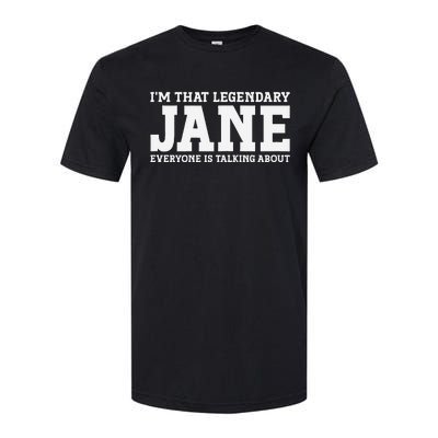 Jane Personal Name Women Girl Funny Jane Softstyle CVC T-Shirt