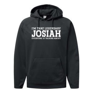 Josiah Personal Name Funny Josiah Performance Fleece Hoodie