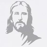 Jesus Portrait Outline Cooling Performance Crew T-Shirt