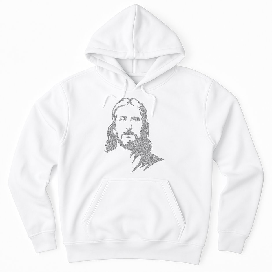 Jesus Portrait Outline Hoodie