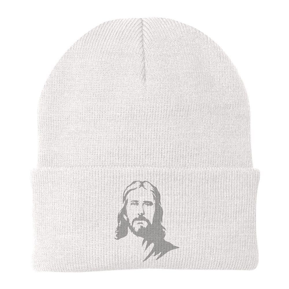 Jesus Portrait Outline Beanie