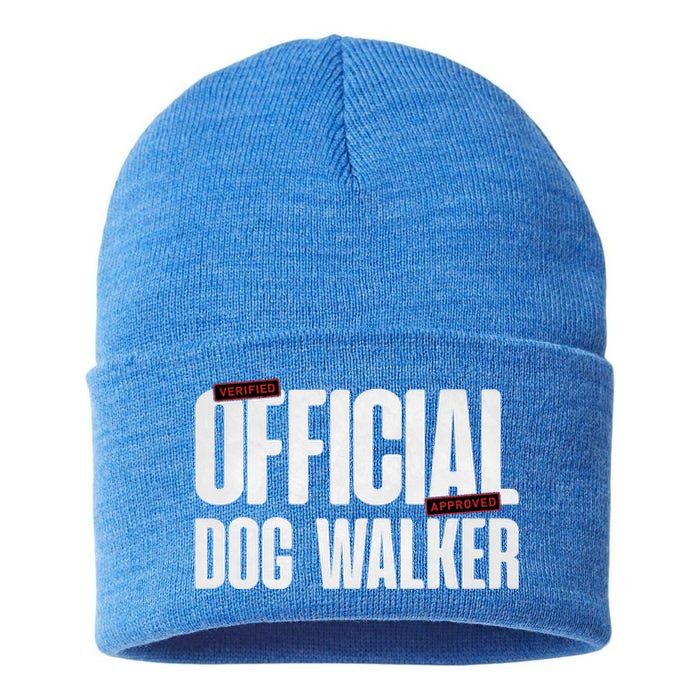 Joke Pet Owner Humor Dog Walker Training Dog Lovers Gift Sustainable Knit Beanie