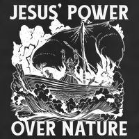 Jesus's Power Over Nature 7 Panel Mesh Trucker Snapback Hat