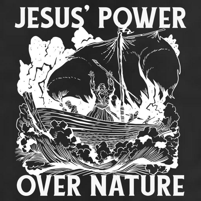 Jesus's Power Over Nature 7 Panel Mesh Trucker Snapback Hat