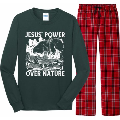 Jesus's Power Over Nature Long Sleeve Pajama Set