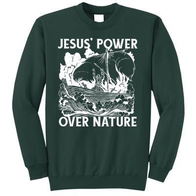 Jesus's Power Over Nature Tall Sweatshirt