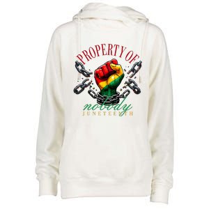 Juneteenth Property Of Nobody Womens Funnel Neck Pullover Hood