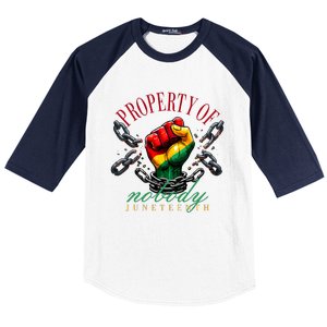 Juneteenth Property Of Nobody Baseball Sleeve Shirt