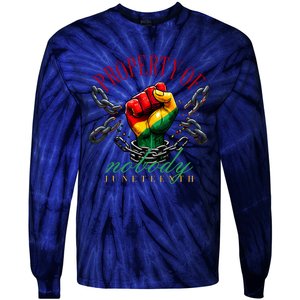 Juneteenth Property Of Nobody Tie-Dye Long Sleeve Shirt