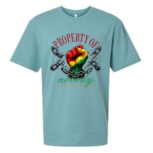 Juneteenth Property Of Nobody Sueded Cloud Jersey T-Shirt