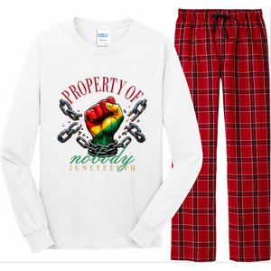 Juneteenth Property Of Nobody Long Sleeve Pajama Set