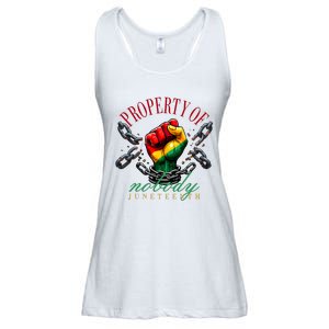 Juneteenth Property Of Nobody Ladies Essential Flowy Tank