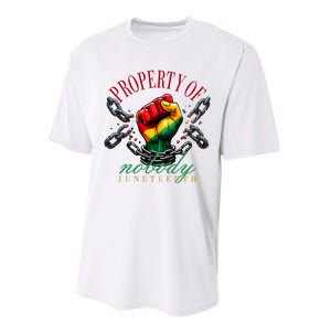 Juneteenth Property Of Nobody Performance Sprint T-Shirt