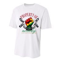 Juneteenth Property Of Nobody Performance Sprint T-Shirt