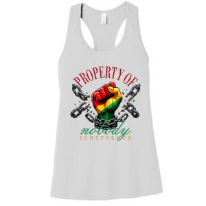 Juneteenth Property Of Nobody Women's Racerback Tank