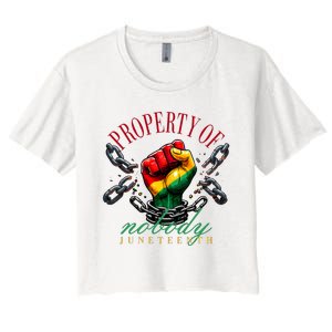 Juneteenth Property Of Nobody Women's Crop Top Tee