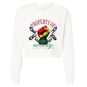 Juneteenth Property Of Nobody Cropped Pullover Crew