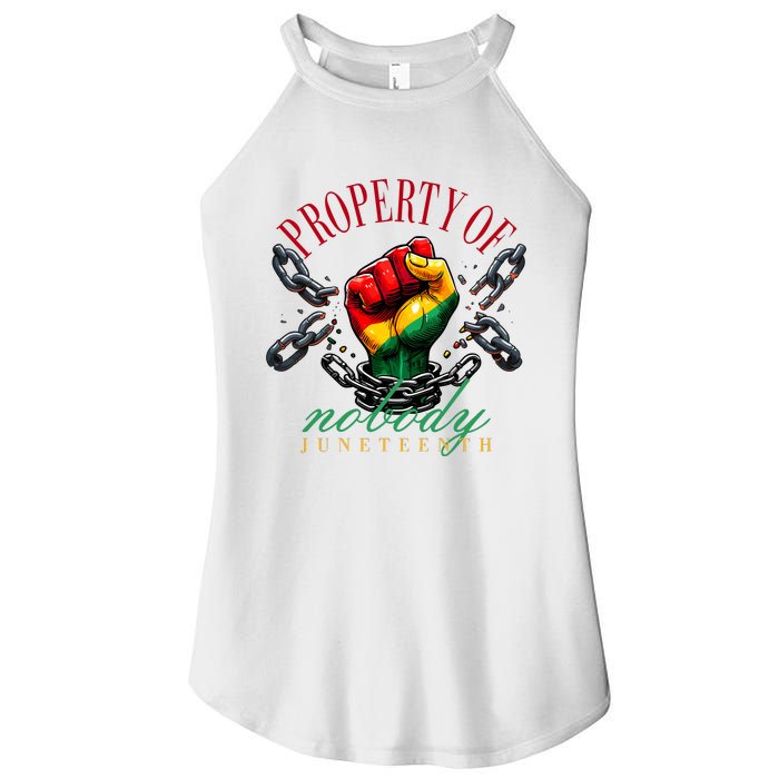 Juneteenth Property Of Nobody Women's Perfect Tri Rocker Tank