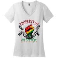 Juneteenth Property Of Nobody Women's V-Neck T-Shirt