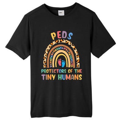 J8w0 Peds Protectors Of Tiny Humans Rainbow Pediatrics Nurse Tall Fusion ChromaSoft Performance T-Shirt