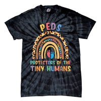 J8w0 Peds Protectors Of Tiny Humans Rainbow Pediatrics Nurse Tie-Dye T-Shirt