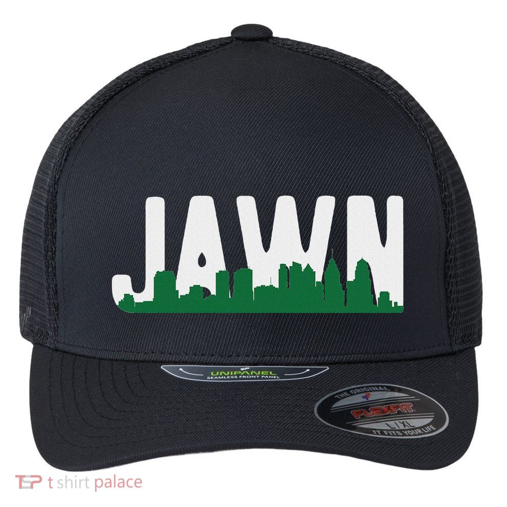 Jawn Philadelphia Pride Slang City Skyline Local Love Flexfit Unipanel Trucker Cap