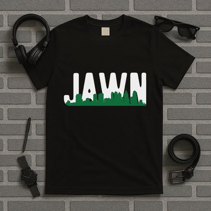 Jawn Philadelphia Pride Slang City Skyline Local Love T-Shirt