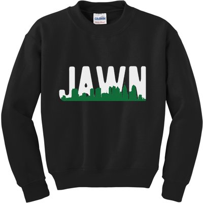Jawn Philadelphia Pride Slang City Skyline Local Love Kids Sweatshirt