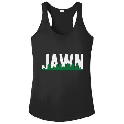 Jawn Philadelphia Pride Slang City Skyline Local Love Ladies PosiCharge Competitor Racerback Tank