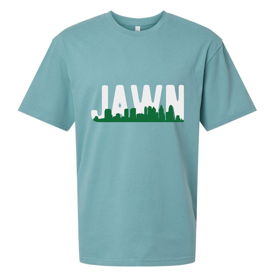 Jawn Philadelphia Pride Slang City Skyline Local Love Sueded Cloud Jersey T-Shirt
