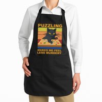 Jigsaw Puzzle Puzzler Funny Puzzle Lover Full-Length Apron With Pockets