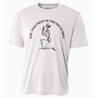 Jesus Please Protect Me From Your Followers Cooling Performance Crew T-Shirt