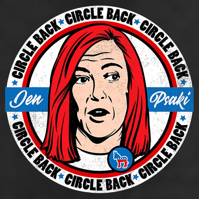 Jen Psaki Press Secretary Funny 7 Panel Mesh Trucker Snapback Hat
