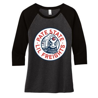 Josh Pate Pate State Lil Freights Women's Tri-Blend 3/4-Sleeve Raglan Shirt