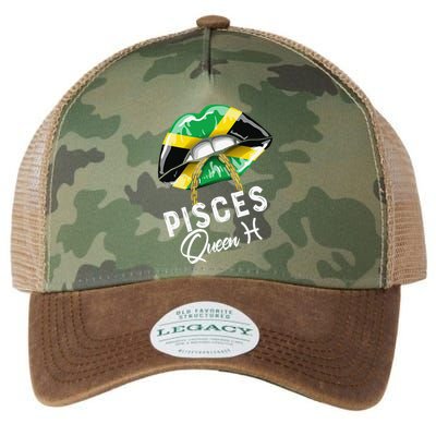 Jamaica Pisces Queen Zodiac Birthday Jamaican Wo Lips Legacy Tie Dye Trucker Hat
