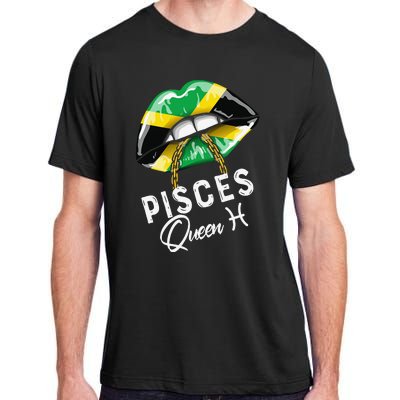 Jamaica Pisces Queen Zodiac Birthday Jamaican Wo Lips Adult ChromaSoft Performance T-Shirt