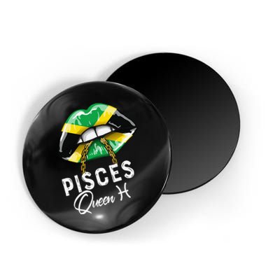 Jamaica Pisces Queen Zodiac Birthday Jamaican Wo Lips Magnet