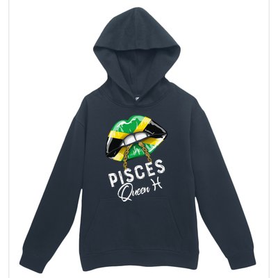 Jamaica Pisces Queen Zodiac Birthday Jamaican Wo Lips Urban Pullover Hoodie