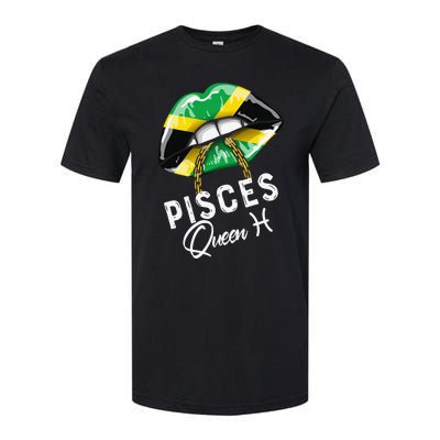 Jamaica Pisces Queen Zodiac Birthday Jamaican Wo Lips Softstyle CVC T-Shirt