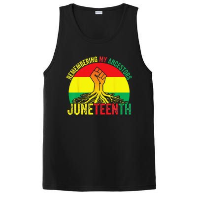 Juneteenth Pride Remembering My Ancestors Black Freedom PosiCharge Competitor Tank