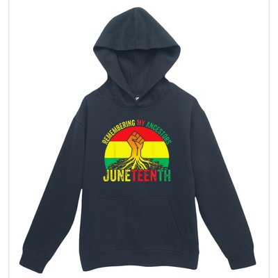 Juneteenth Pride Remembering My Ancestors Black Freedom Urban Pullover Hoodie