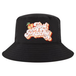 Just Peachy Retro 70s Georgia Peaches Summer Fruit Cool Comfort Performance Bucket Hat