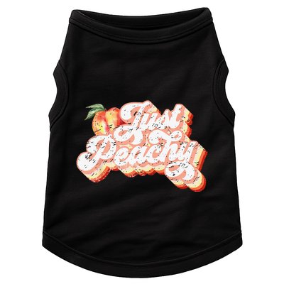 Just Peachy Retro 70s Georgia Peaches Summer Fruit Doggie Tank