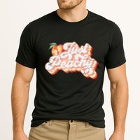 Just Peachy Retro 70s Georgia Peaches Summer Fruit Cooling Performance Crew T-Shirt