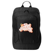 Just Peachy Retro 70s Georgia Peaches Summer Fruit City Backpack