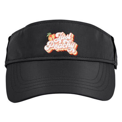 Just Peachy Retro 70s Georgia Peaches Summer Fruit Adult Drive Performance Visor