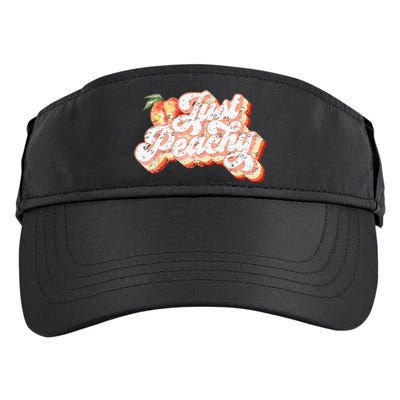 Just Peachy Retro 70s Georgia Peaches Summer Fruit Adult Drive Performance Visor