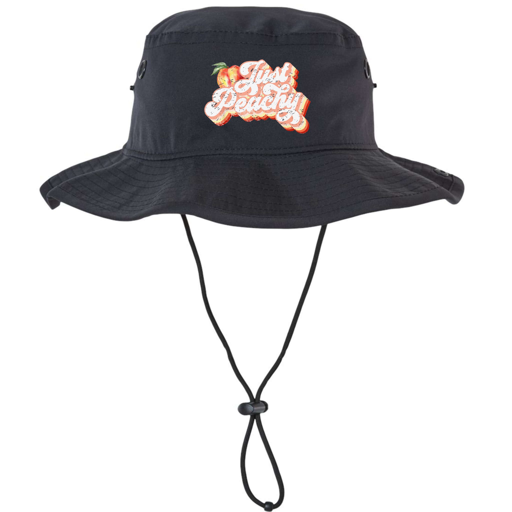 Just Peachy Retro 70s Georgia Peaches Summer Fruit Bucket Hat