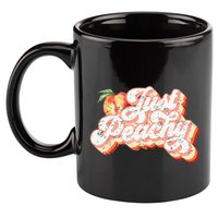 Just Peachy Retro 70s Georgia Peaches Summer Fruit 11oz C Handle Ceramic Mug